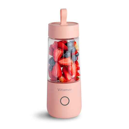 Mini Portable Juicer Cup, 350ml, USB Rechargeable, Stainless Steel Blade