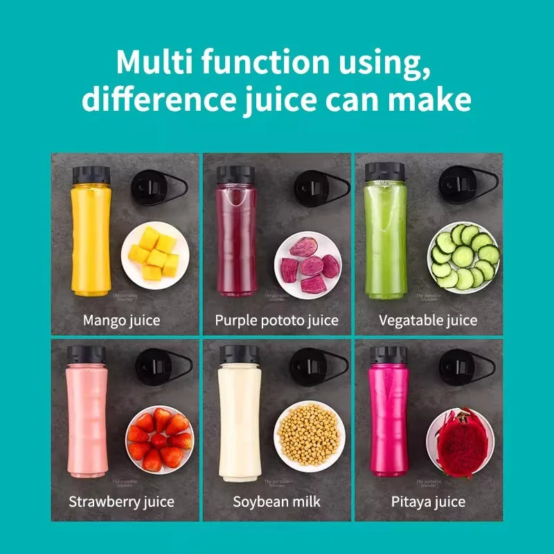 Personal blender blending a smoothie